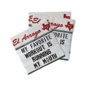 El Arroyo Paper Napkins (40) My Favorite Workout is Running My Mouth Novelty